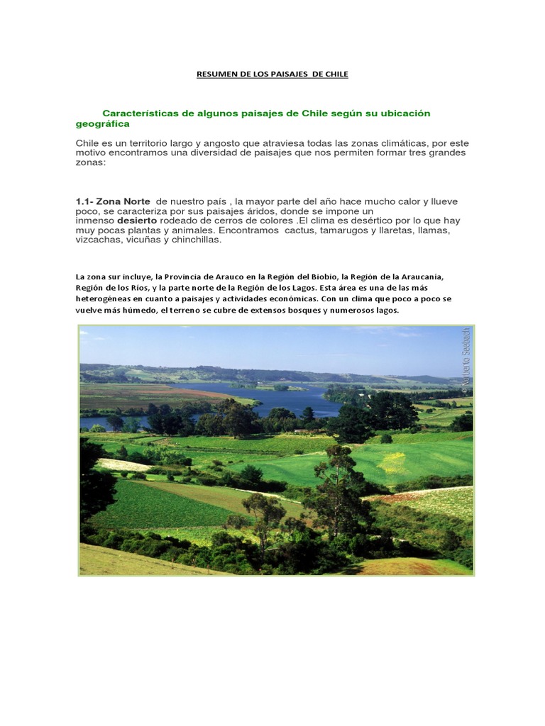 Paisajes y Climas de Chile | PDF