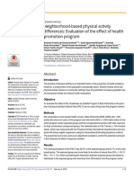 Neighborhood-Based Physical Activity Differences: Evaluation of The Effect of Health Promotion Program
