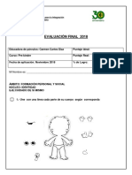 Prueba Pre-K Inder Final 2018