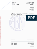 Normar ABNT 16403 - Serra Fita Horizontal e Vertical PDF