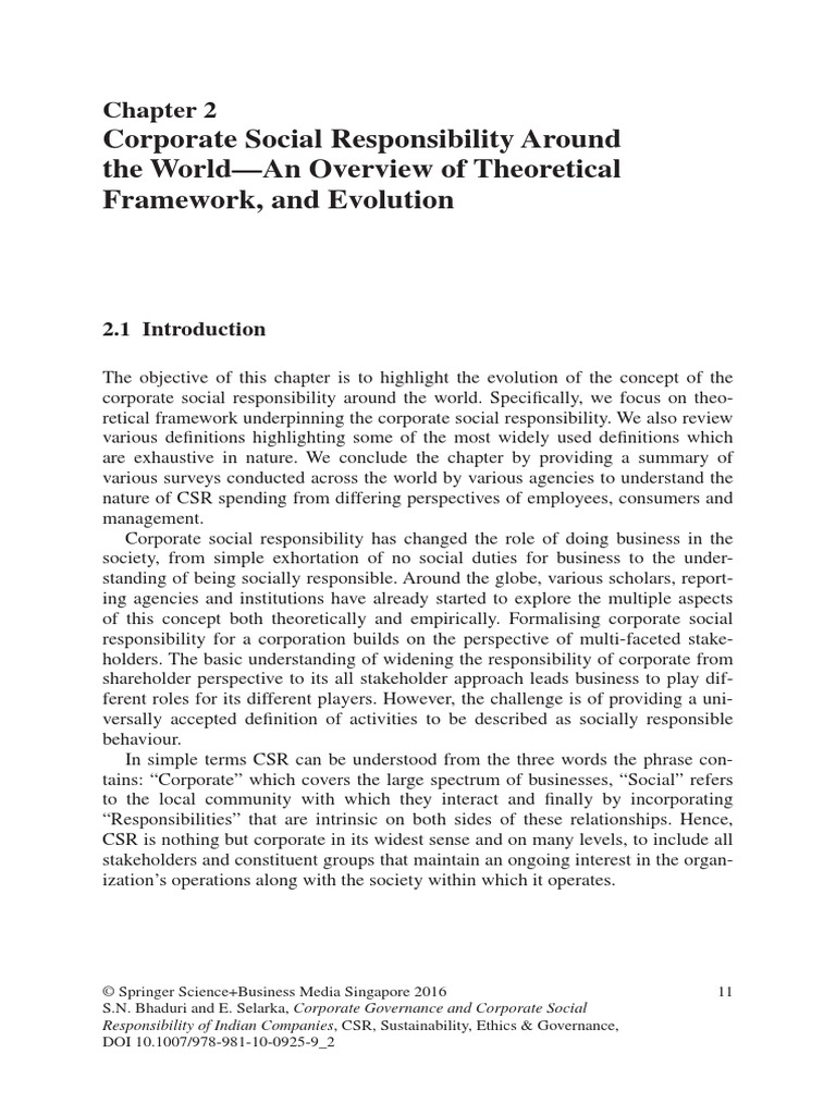 CSR | PDF | Corporate Social Responsibility | Stakeholder (Corporate)