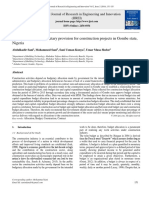 Trends Analysis of Budgetary Provision for Construction Projects in Gombe State, Nigeria