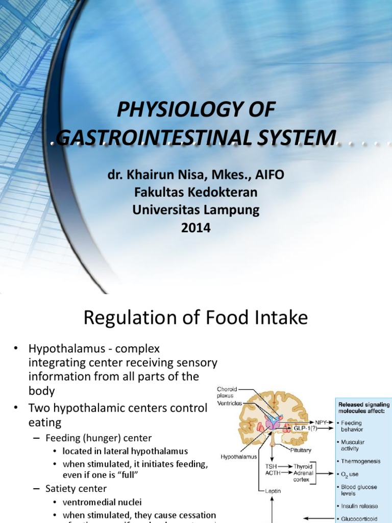 Physiology of Hunger and Food Intake | PDF | Eating | Stomach