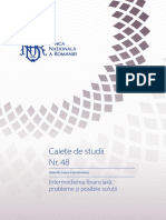 Caiete de Studii Nr. 48: Intermedierea Financiară: Probleme Și Posibile Soluții