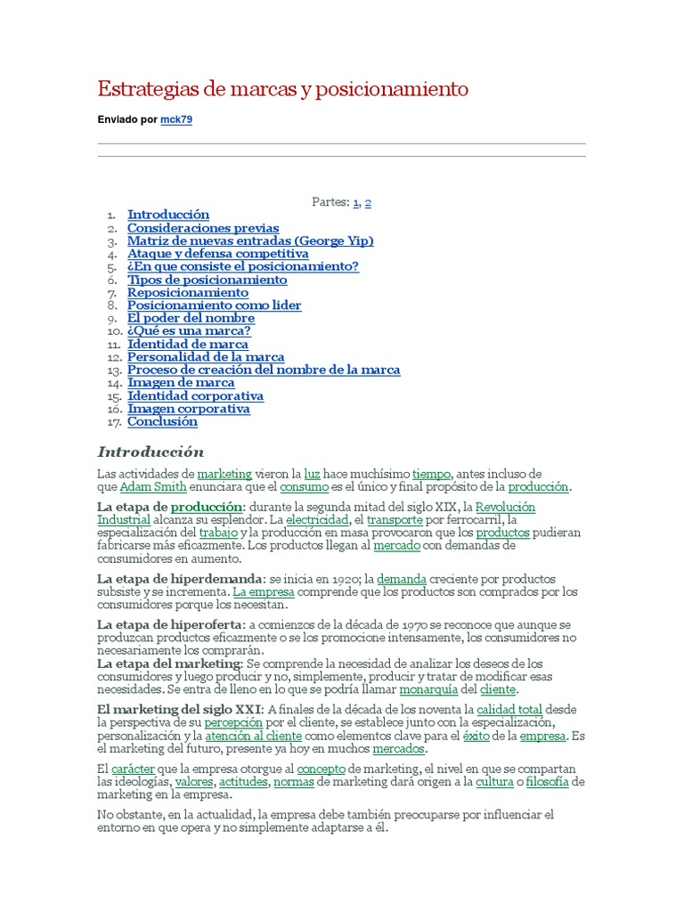 Estrategias de Marcas y Posicionamiento | PDF | Marca | Marketing