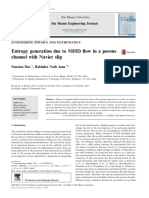 Entropy Generation Due To MHD Flow in A Porous