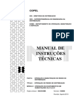 Operação de equipamentos em subestações 34,5/13,8 kV