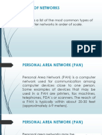 Types of Networks: Below Is A List of The Most Common Types of Computer Networks in Order of Scale