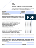 Internship Site Self Assessment Form