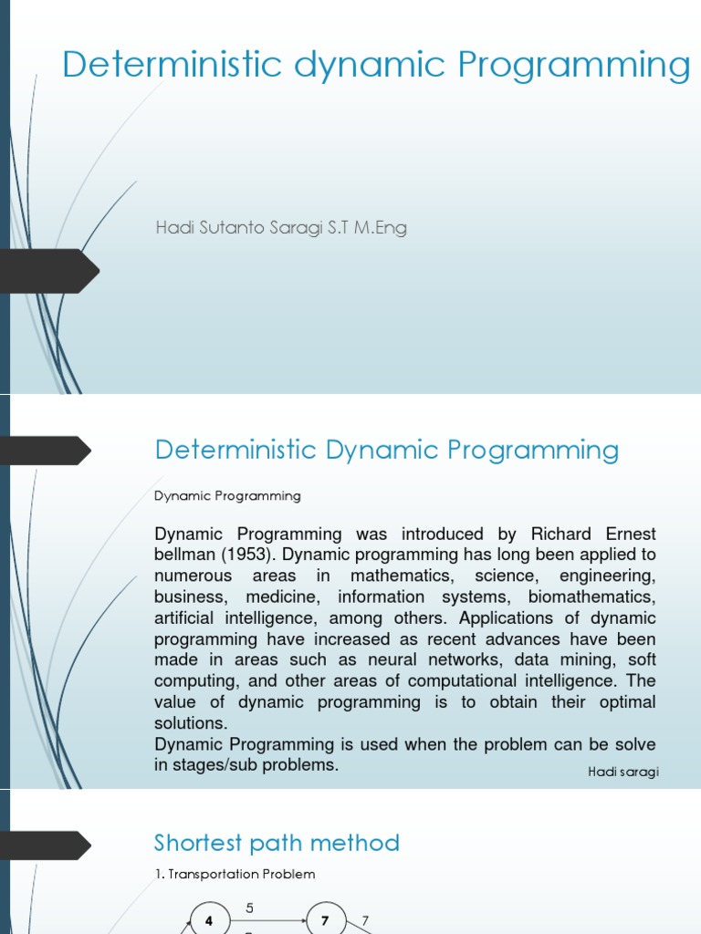 Deterministic Dynamic Programming | PDF | Dynamic Programming ...