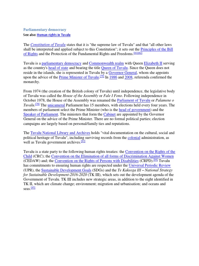 Constitution of Tuvalu Human Rights in Tuvalu PDF