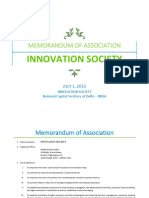 Memorandum of Association: Innovation Society