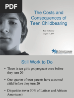 The Costs and Consequences of Teen Childbearing: Katy Suellentrop August 17, 2010