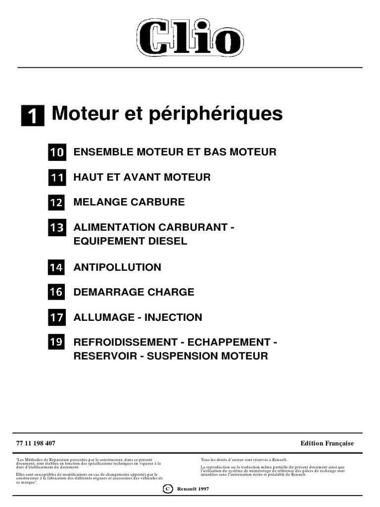 Mr295clio1 PDF | PDF | Suspension (Véhicule) | Allumage