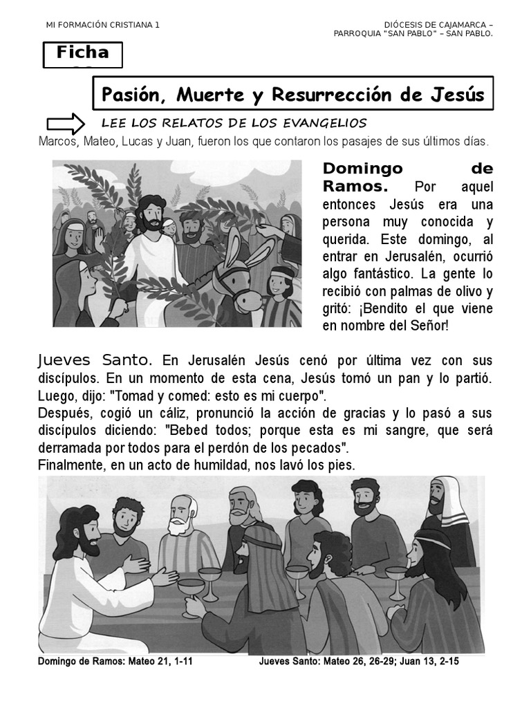Pasion, Muerte y Resurreccion de Jesus | Descargar gratis PDF | La ...