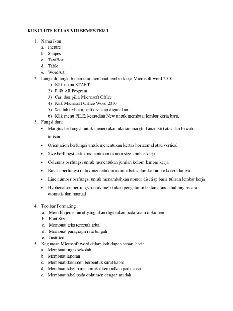 Soal essay tik tentang microsoft word 07 picture