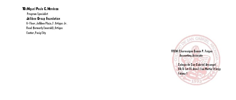 Accounting Report for Jollibee Foundation | PDF