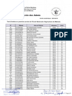 Liste Des Admis Test 2018