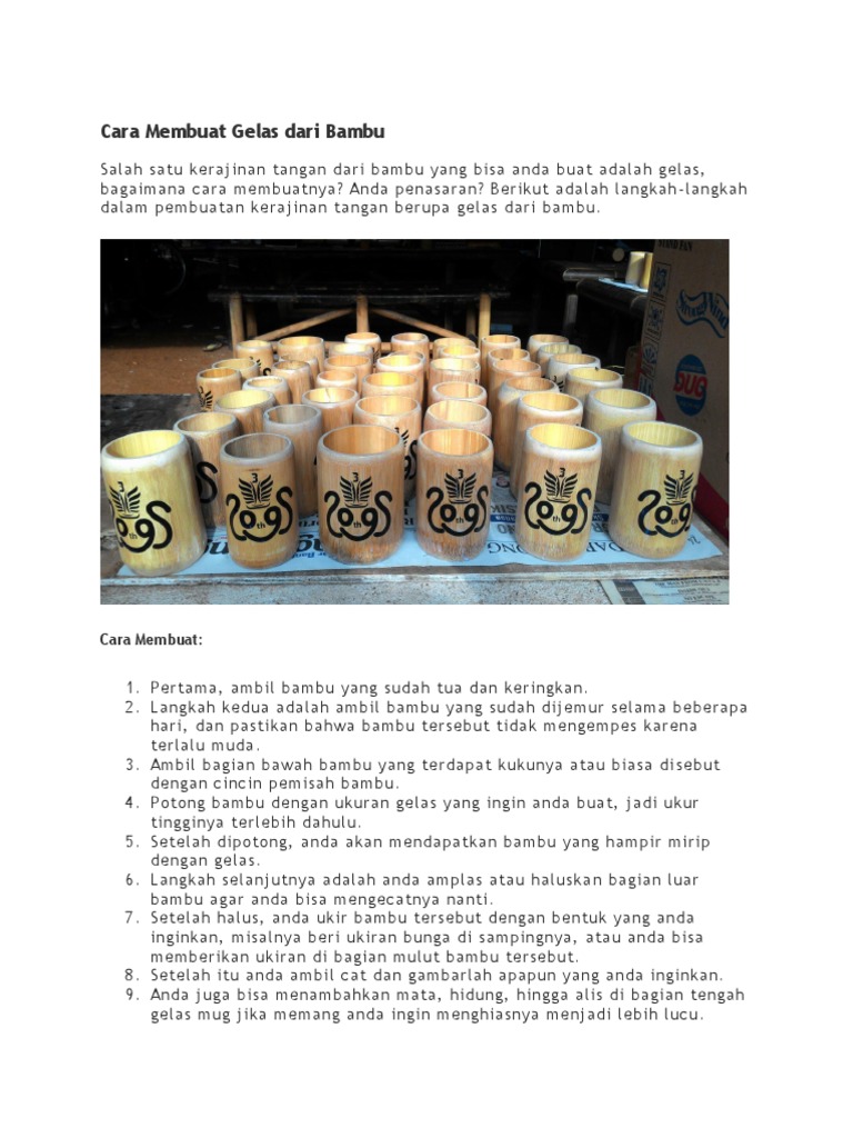 Cara Membuat Gelas dari Bambu docx Cara Membuat Gelas dari Bambu docx
