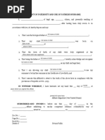 Sample Affidavit of Paternity and Use of Surname