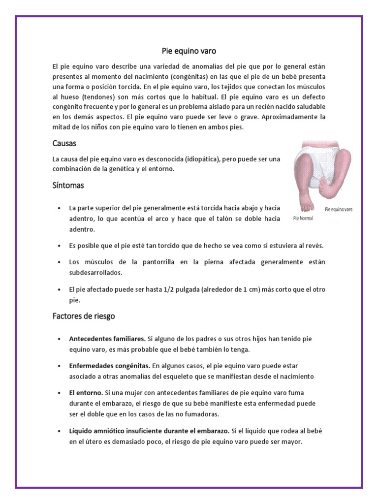 Pie Equino Varo PDF Pie El embarazo
