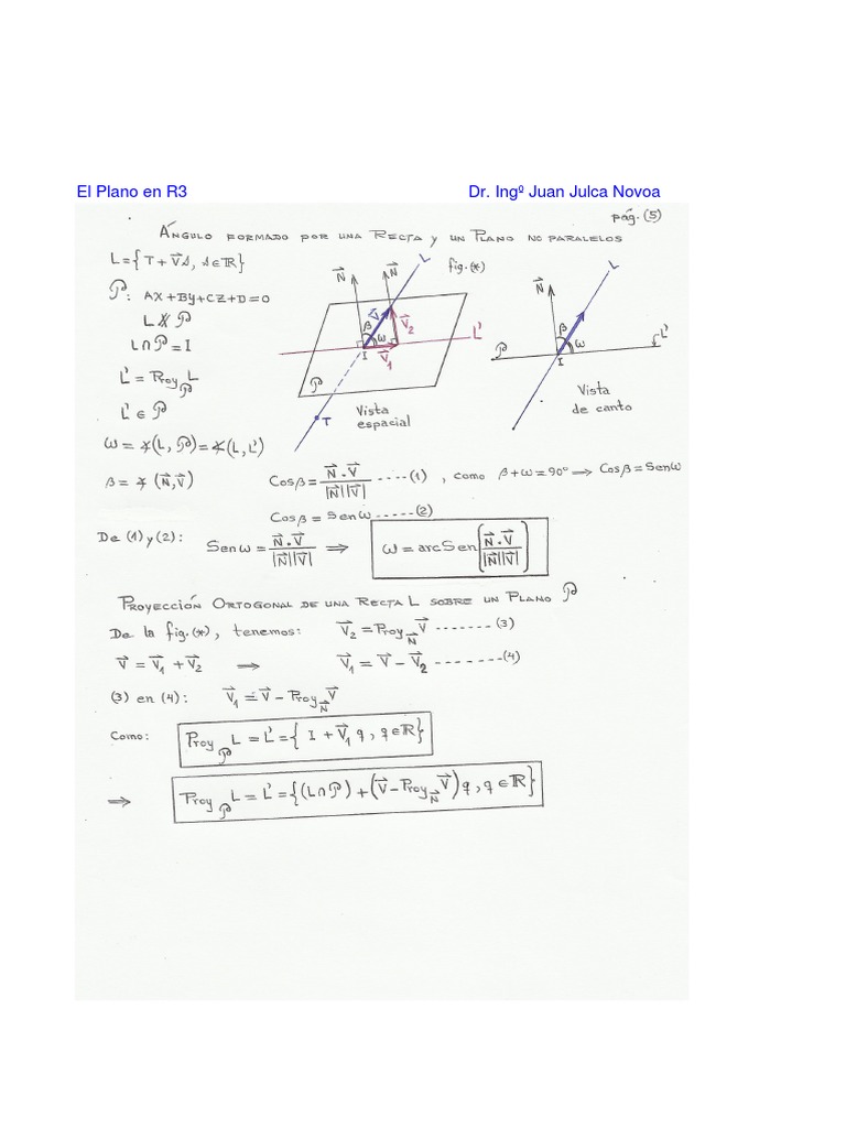 El Plano en R3 Dr. Ingº Juan Julca Novoa | PDF