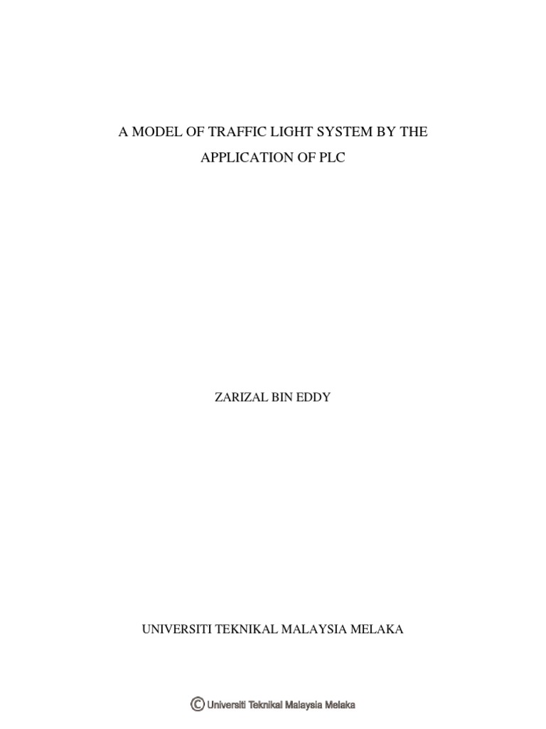 Traffic Light The Application Of Plc Pdf