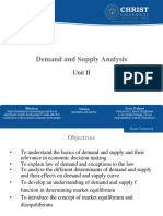 Demand and Supply Analysis: Unit II