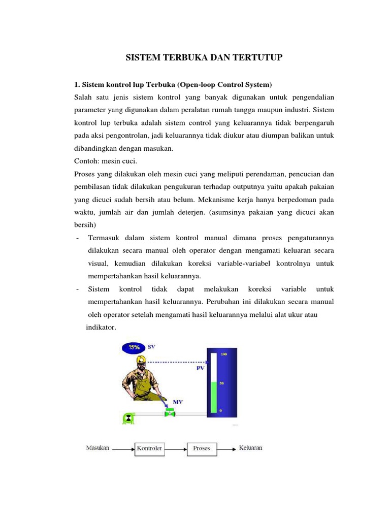 Open Loop Dan Close Loop Pada Sistem Kontrol | PDF