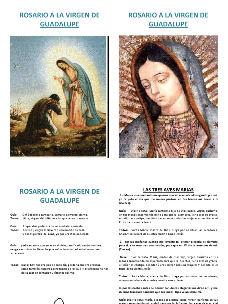 Rosario a la Virgen de Guadalupe | PDF | María, madre de Jesús | Oración