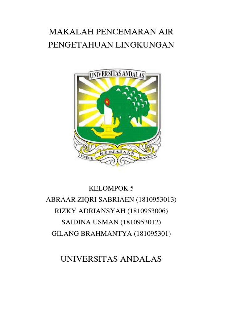 Makalah Pencemaran Air