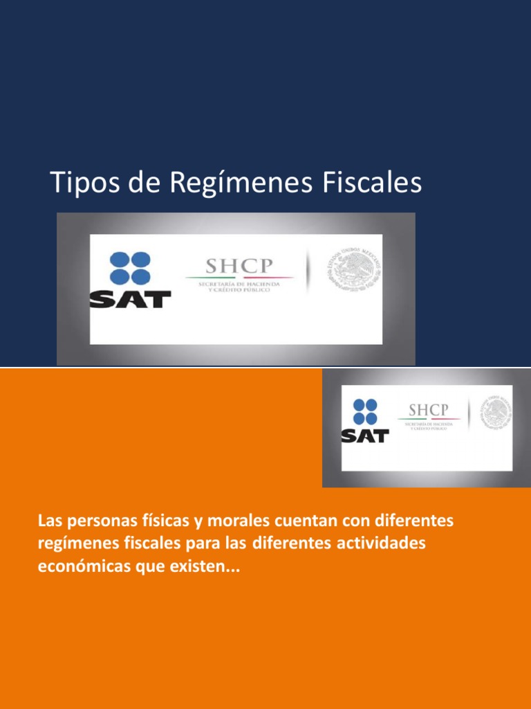 Regímenes Fiscales para Personas Físicas y Morales | PDF | Cooperativa ...