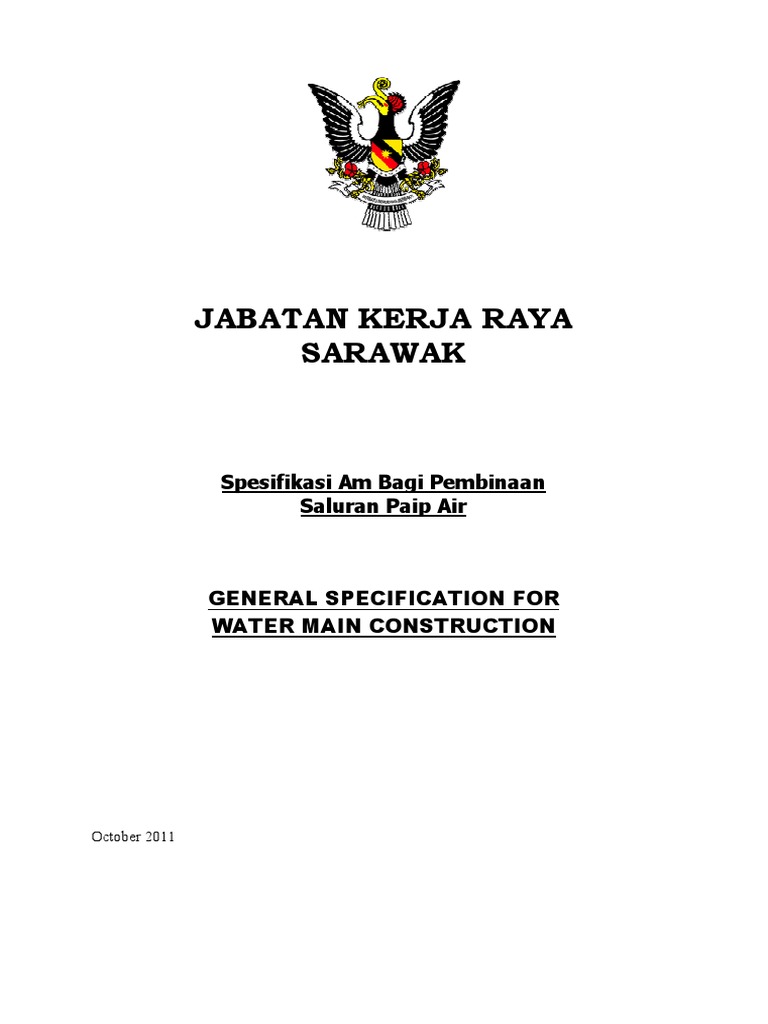 General Specification for Water Main Construction | PDF | Pipe (Fluid ...