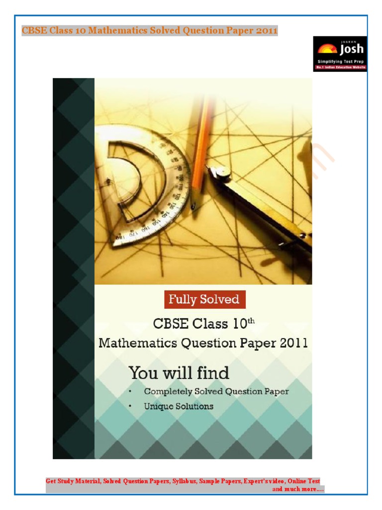 X 2011 Mathematics 1 Solutions | PDF | Intellectual Works | Civil Law ...