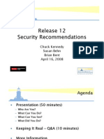 Release Security Recommendations