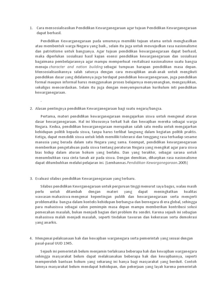Pentingnya Pendidikan Kewarganegaraan  Bagi Warga Negara   Pentingnya Pendidikan Kewarganegaraan  Bagi Warga Negara