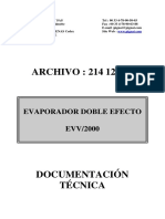 Documentación Técnica - Evaporador de Doble Efecto PDF