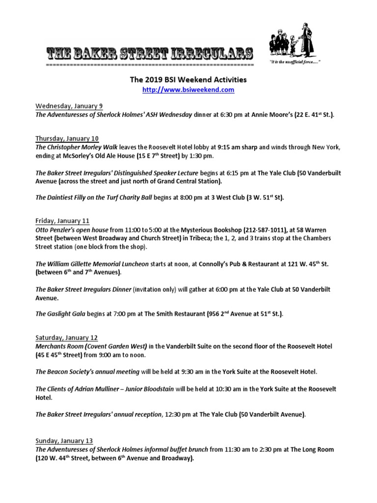 The 2019 BSI Weekend PDF