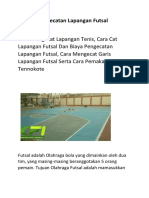 Cara Pengecatan Lapangan Futsal