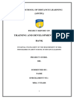 Trainning ND Devlopment of HDFC Bank PDF