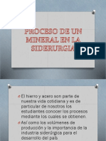 Proceso de Un Mineral en La Siderurgia