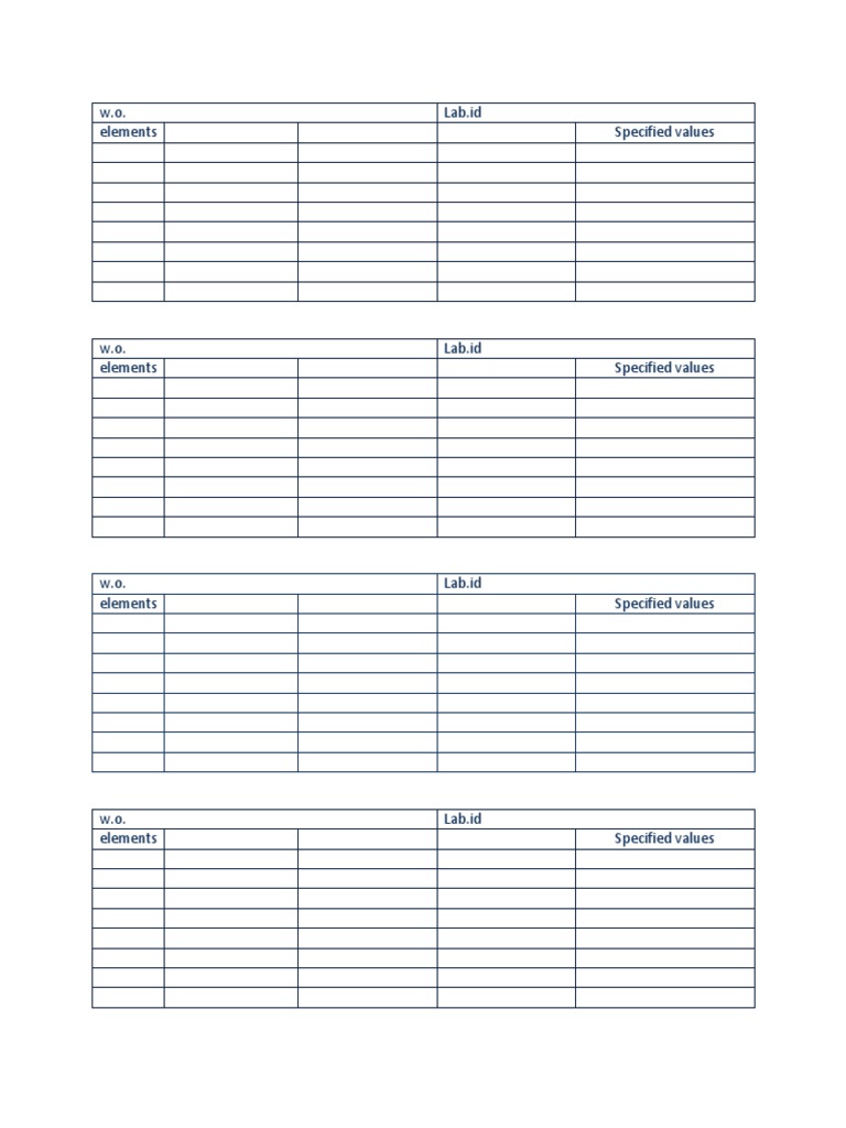 Laboratory ID Specifications | PDF