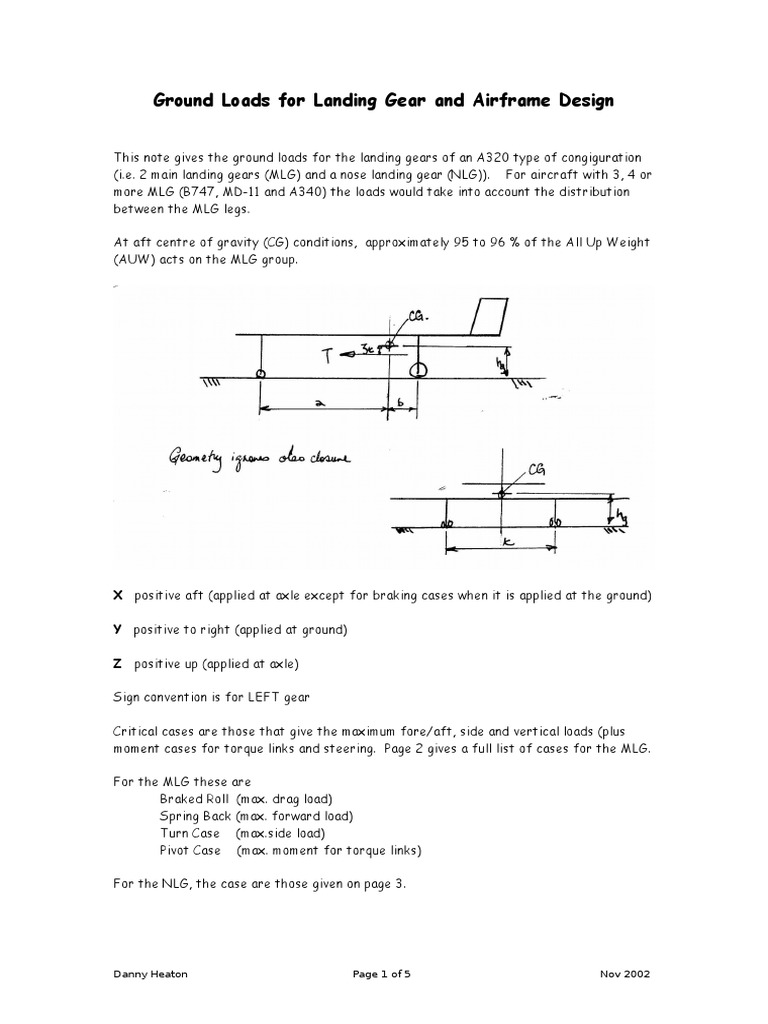 AIRCRAFT Ground Loads | PDF | Landing Gear | Aerospace