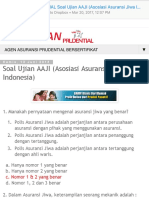 Soal Ujian PRUDENTIAL Soal Ujian AAJI (Asosiasi Asuransi Jiwa Indonesia)