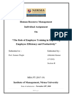 Human Resource Management Individual Assignment On