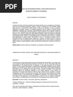 FORMAÇÃO DA SOCIEDADE RURAL E SEUS REFLEXOS NO  DESENVOLVIMENTO DO BRASIL