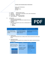 Instructional Plan Featuring Explicit Instruction