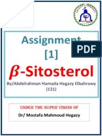 Assignment (1) : - Sitosterol