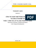 TCVN 9377-1:2012 Công tác hoàn thiện trong xây dựng - thi công và nghiệm thu - Phần 1: công tác lát và láng trong xây dựng (Constuction Finishing - Aceeptance - Part 1: Plaster and mortar finishing)