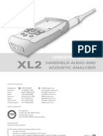 XL2 ACOUSTIC ANALYZER Manual